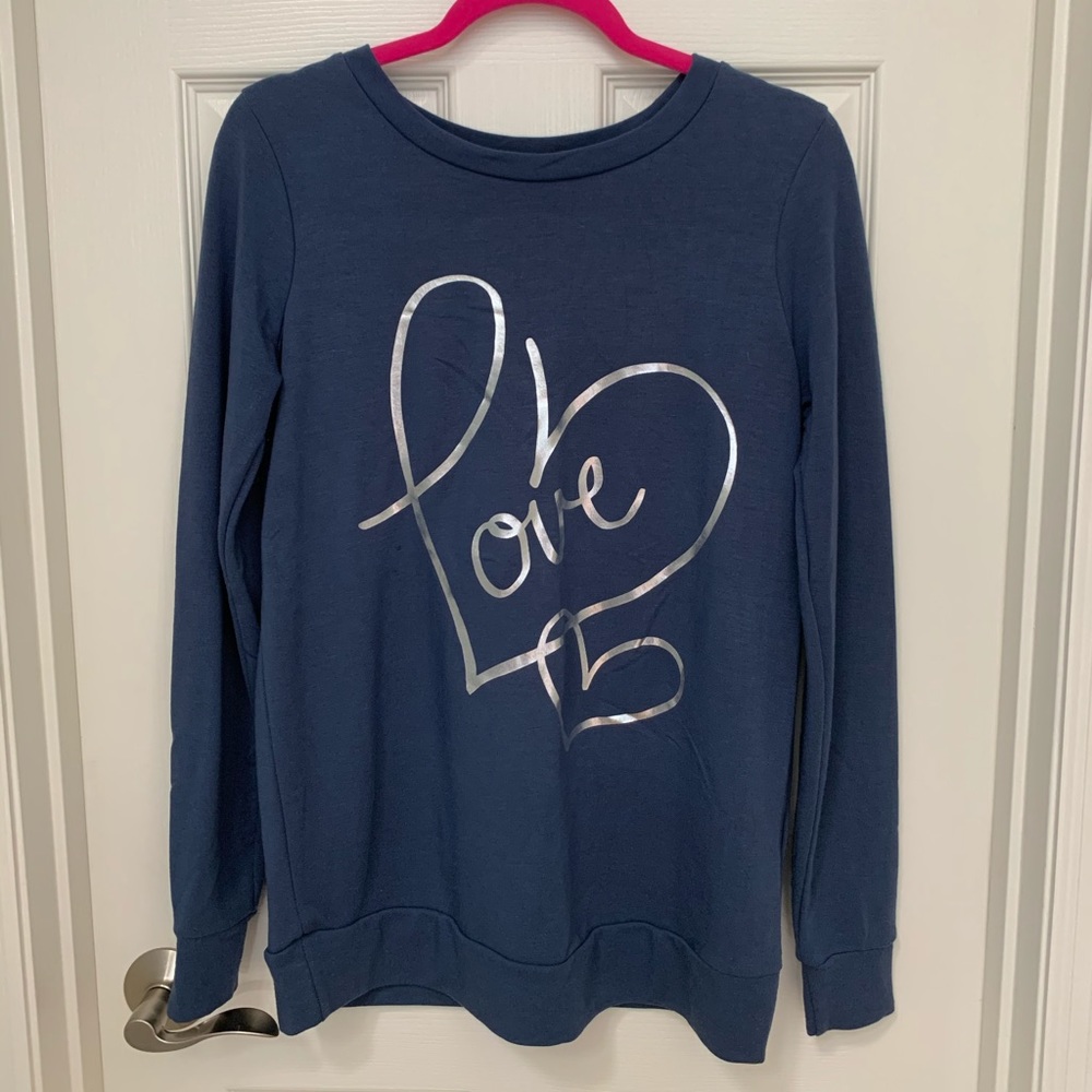 Blue Mirror Love Maternity Pullover/Sweatshirt